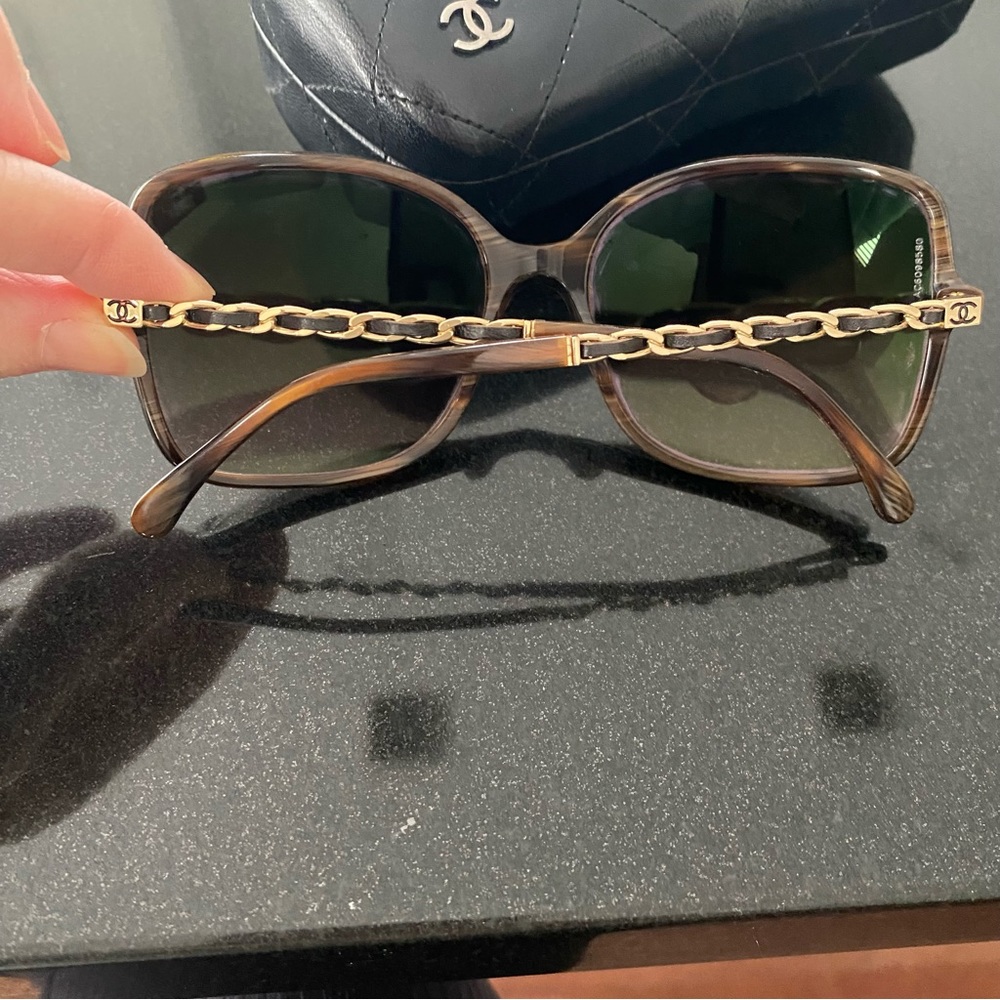 CHANEL Brown Gradient Oversized Square Sunglasses - Picture 9 of 15